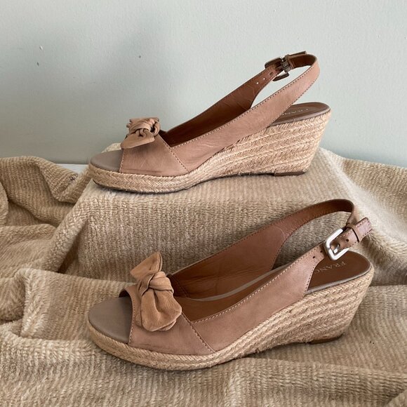 Franco Sarto Espadrille Wedge Sandals - Size 8.5M - Shoe - 3" Heel - Picture 3 of 5